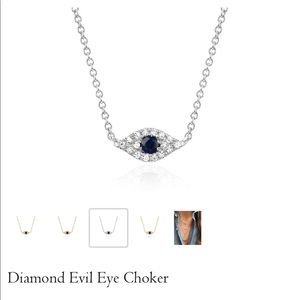 EF collection diamond evil eye choker necklace